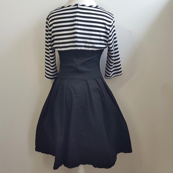 Rockabilly Pinup Swing Dress L Fit & Flare - Picture 5 of 8